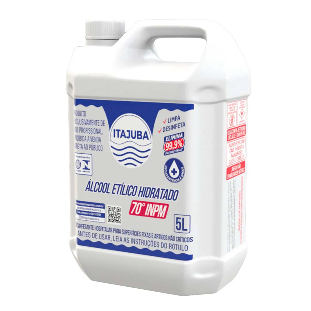 Álcool 70% Desinfetante Hospitalar Galão 5L Itajuba